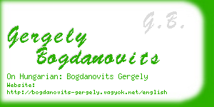 gergely bogdanovits business card